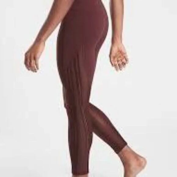 Athleta Shakti Mesh Tights 7/8 - Eggplant / Dark Purple - NWT - 1X - Picture 1 of 5